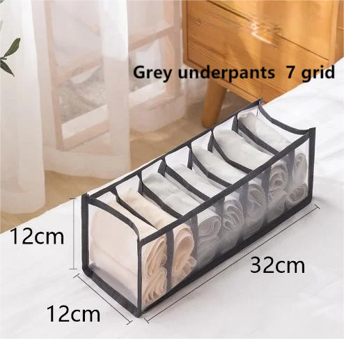 1pc Underwear Drawer Organizer Storage Box Foldable Closet Organizers Drawer Divider Storage Boxes For Underpants Socks Bra