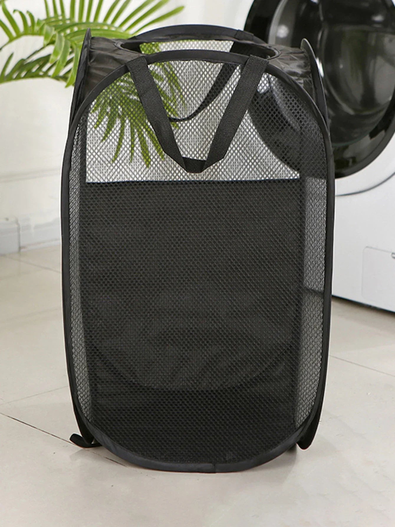 Large Capacity Dirty Clothes Basket Storage Bucket Mesh Bathroom Portable Foldable Dirty Clothes Basket