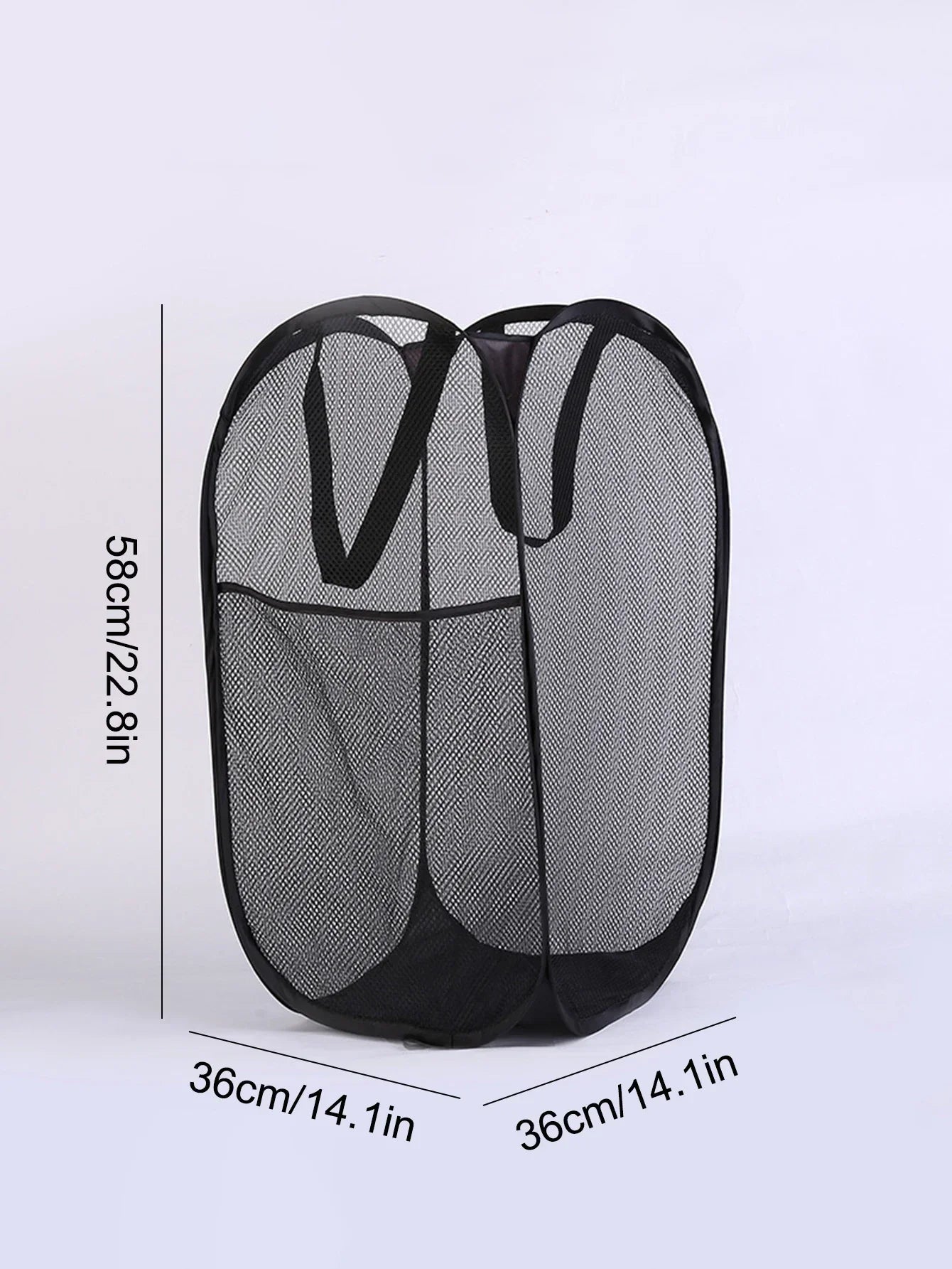 Large Capacity Dirty Clothes Basket Storage Bucket Mesh Bathroom Portable Foldable Dirty Clothes Basket